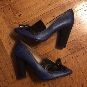 Zara Blue Pointed Toe Heels